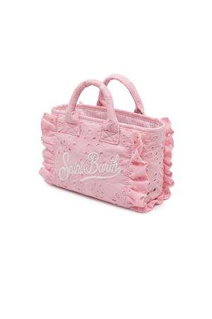 Borsa Vanity mini volant in cotone sangallo rosa SAINT BARTH KIDS | VAMI01802531L